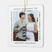 First Christmas Expecting Pregnancy Announcement Keramisch Ornament (Links)