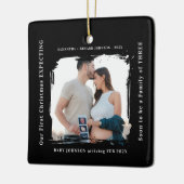 First Christmas Expecting Pregnancy Announcement  Keramisch Ornament (Links)