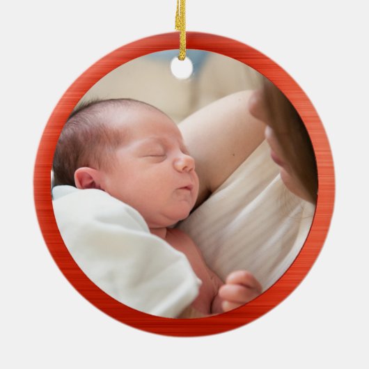 First Christmas Grandma String Lights Foto Keramisch Ornament (Achterkant)