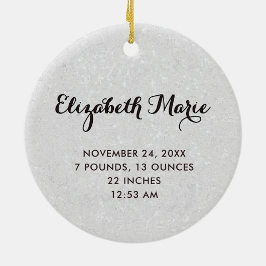 First Christmas Grandparents Modern Script Photo Keramisch Ornament (Achterkant)