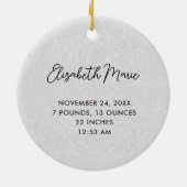 First Christmas Grandparents Modern Simple Photo Keramisch Ornament (Achterkant)