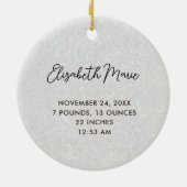 First Christmas Grandparents Modern Simple Photo Keramisch Ornament (Achterkant)