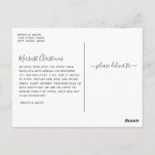 First Christmas Holiday Birth Announcement Briefkaart (Achterkant)