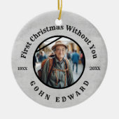 First Christmas In Loving Memory Photo Tribute Keramisch Ornament (Voorkant)