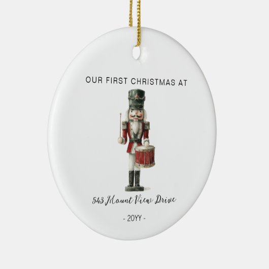 First Christmas in New Home - Address Ornament  (Rechts)