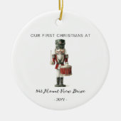 First Christmas in New Home - Address Ornament  (Voorkant)