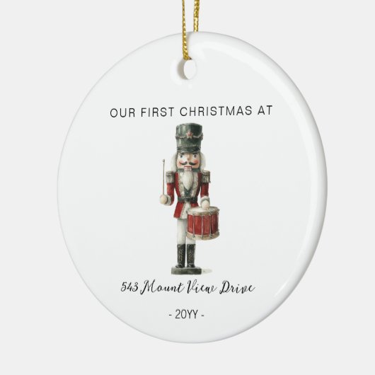 First Christmas in New Home - Address Ornament  (Links)