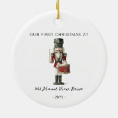 First Christmas in New Home - Address Ornament  (Achterkant)