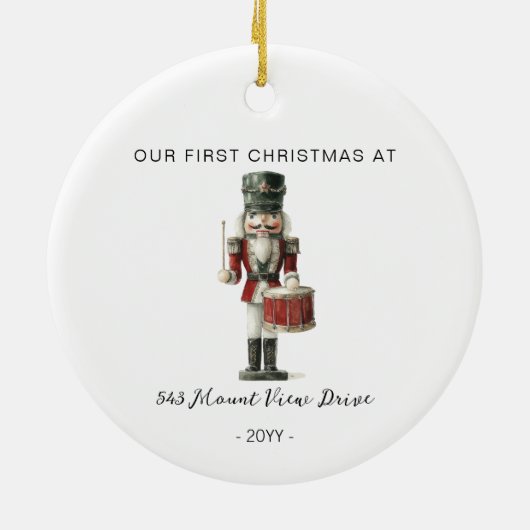 First Christmas in New Home - Address Ornament  (Achterkant)