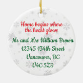 First Christmas in Our New Home – Ceramic Ornament (Achterkant)