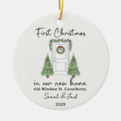 First Christmas in Our New Home Custom Keramisch Ornament (Voorkant)