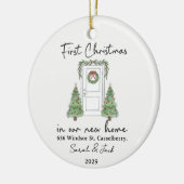 First Christmas in Our New Home Custom Keramisch Ornament (Links)