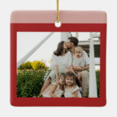 First Christmas In Our New Home Family Photo Keramisch Ornament (Achterkant)