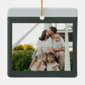First Christmas In Our New Home Family Photo Keramisch Ornament (Achterkant)