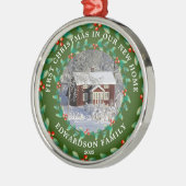 First Christmas in our new Home house photo Metalen Ornament (Links)