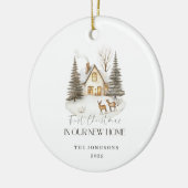 First Christmas in Our New Home Winter View Keramisch Ornament (Links)