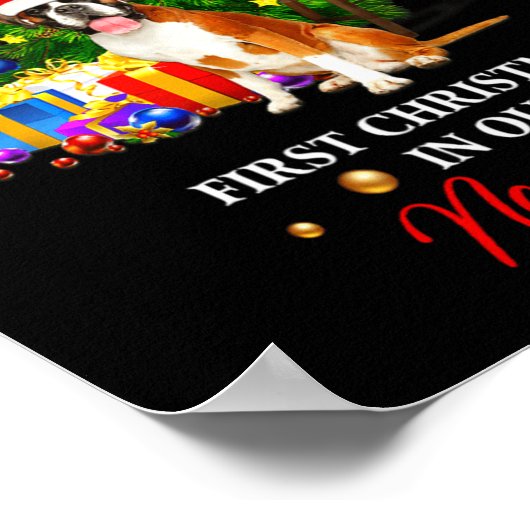 First Christmas In Our New Home Xmas For Bernard T Poster (Hoek)