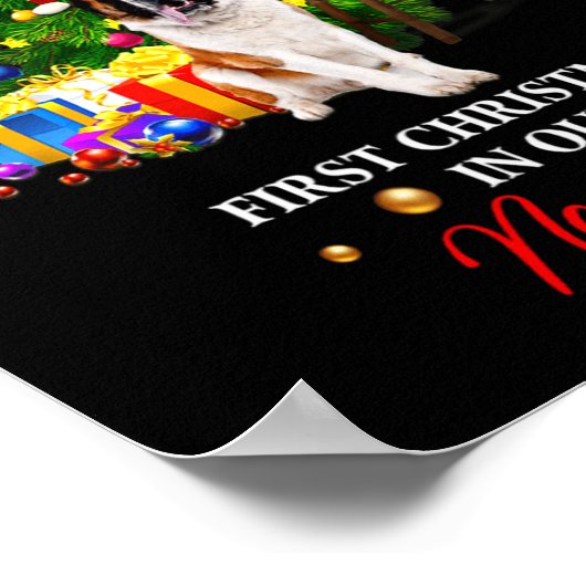 First Christmas In Our New Home Xmas For Bernard T Poster (Hoek)