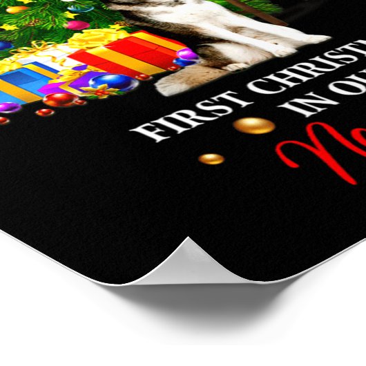 First Christmas In Our New Home Xmas Gift For Husk Poster (Hoek)