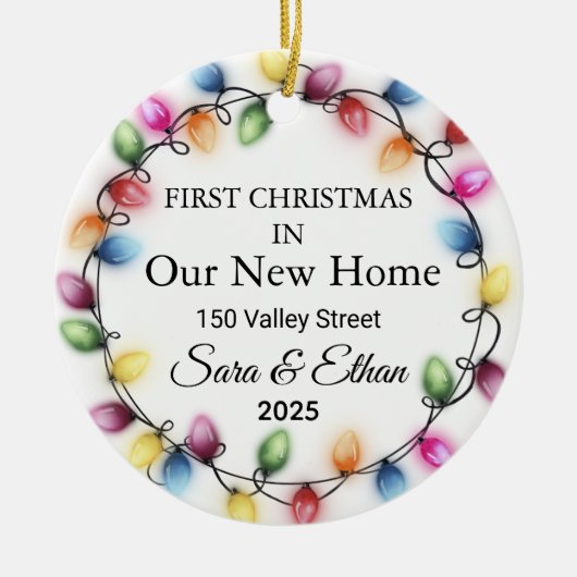  First Christmas in Our New House Christmas,New  Keramisch Ornament (Voorkant)