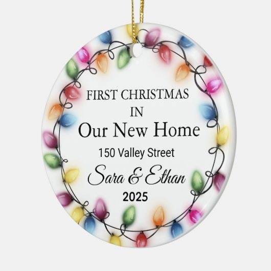  First Christmas in Our New House Christmas,New  Keramisch Ornament (Links)