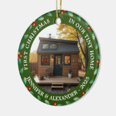First Christmas in our Tiny Home house photo Keramisch Ornament (Links)