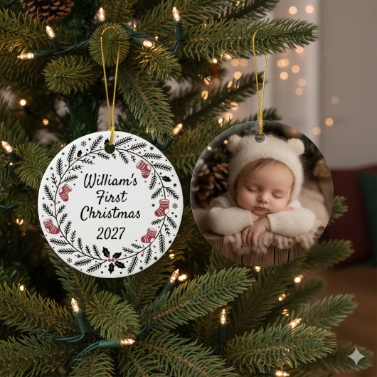 First Christmas Keepsake Keramisch Ornament
