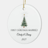 First Christmas Married 2025 Personalized Ornament (Links)