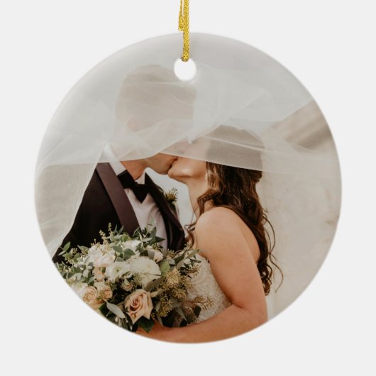 First Christmas Married 2025 Personalized Ornament (Achterkant)