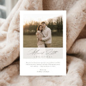 First Christmas Married Little Christmas Newlywed Feestdagenkaart