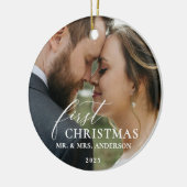 First Christmas Married Mr & Mrs Ornament (Links)