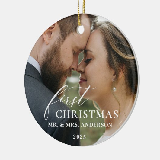 First Christmas Married Mr & Mrs Ornament (Links)
