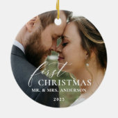 First Christmas Married Mr & Mrs Ornament (Achterkant)