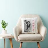 First  Christmas Married Wedding Photo Newlyweds Kussen (Stoel)