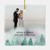 First Christmas Marriott Winter Forest 2 Foto Keramisch Ornament (Achterkant)