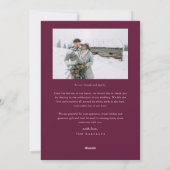 First Christmas Mr Mrs Newlywed Photo Cranberry Feestdagenkaart (Achterkant)