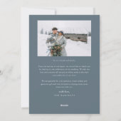 First Christmas Mr Mrs Newlywed Photo Slate Blue Feestdagenkaart (Achterkant)