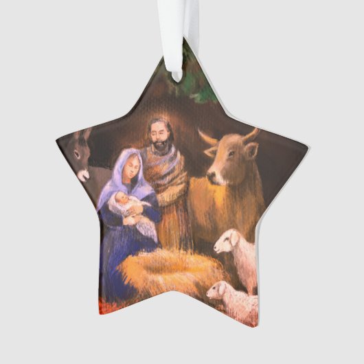 First Christmas nativity  Ornament (voorkant)