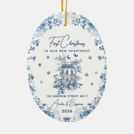 First Christmas new apartment Ornament (Achterkant)