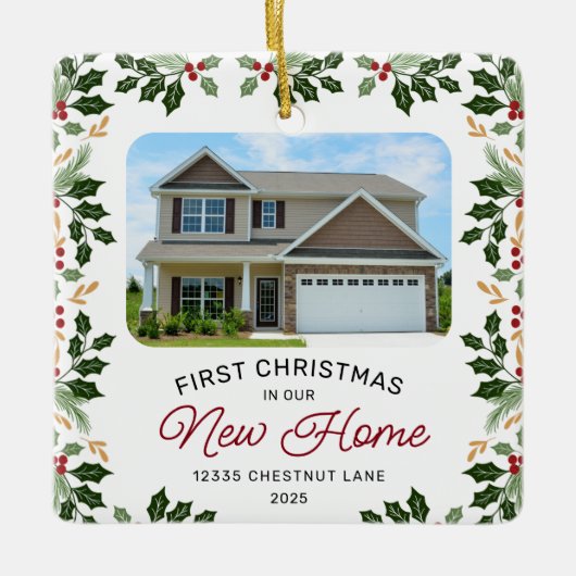 First Christmas New Home Photo Ornament (Voorkant)