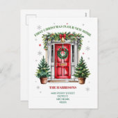 First  Christmas New House  Feestdagenkaart (Voorkant / Achterkant)