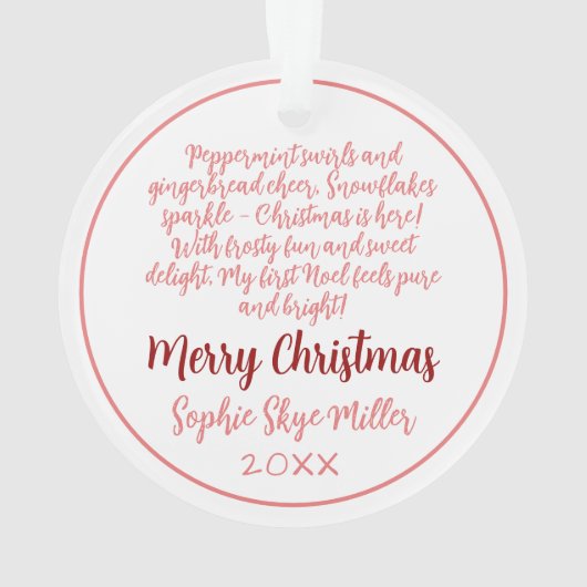 First Christmas Ornament  (achterkant)