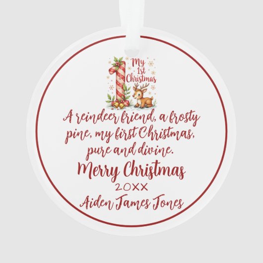 First Christmas Ornament (achterkant)