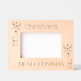 First Christmas, Personalized  6 x 4" Landscape   Gegraveerde Lijstjes