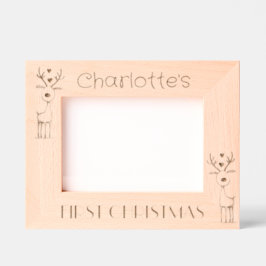 First Christmas, Personalized  7 x 5" Landscape   Gegraveerde Lijstjes