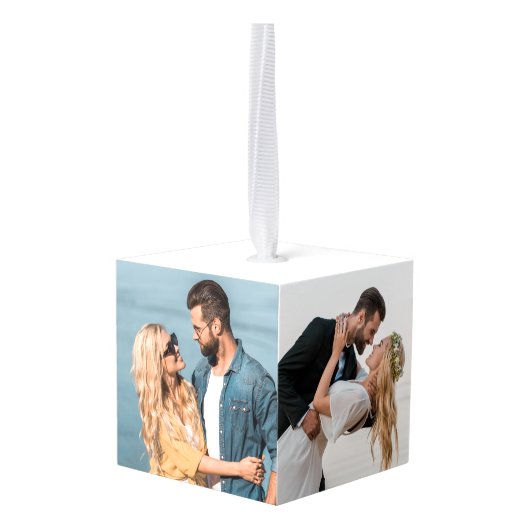 First Christmas Personalized Photo Decoratie (Achter hoekig)