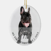 First Christmas Pet 2 Photo Script Name Ornament (Rechts)