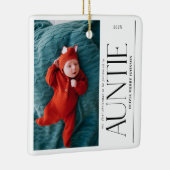First Christmas Promoted Auntie  Daddy Photo Keramisch Ornament (Rechts)