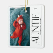 First Christmas Promoted Auntie  Daddy Photo Keramisch Ornament (Links)