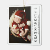 First Christmas Promoted Grandparents Daddy Photo Keramisch Ornament (Links)